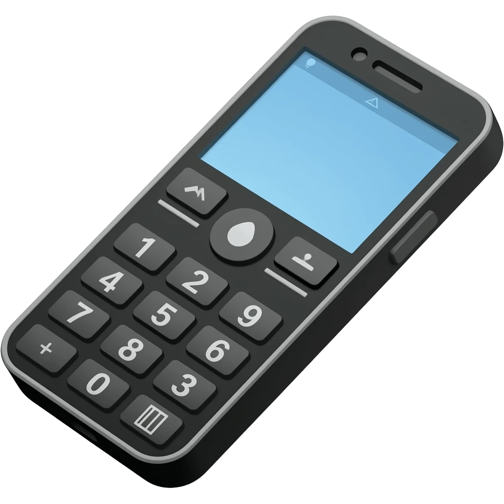 Black phone emoji