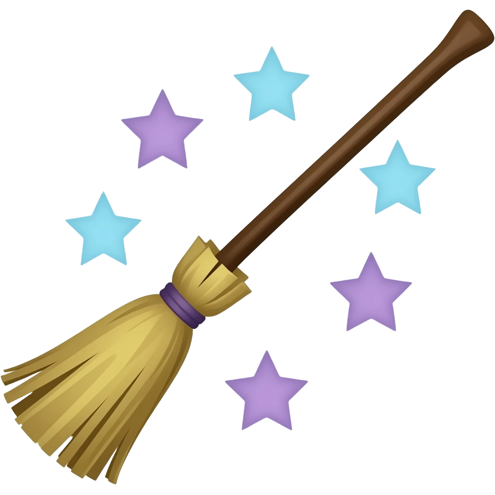 witches broom magic, just the broom emoji