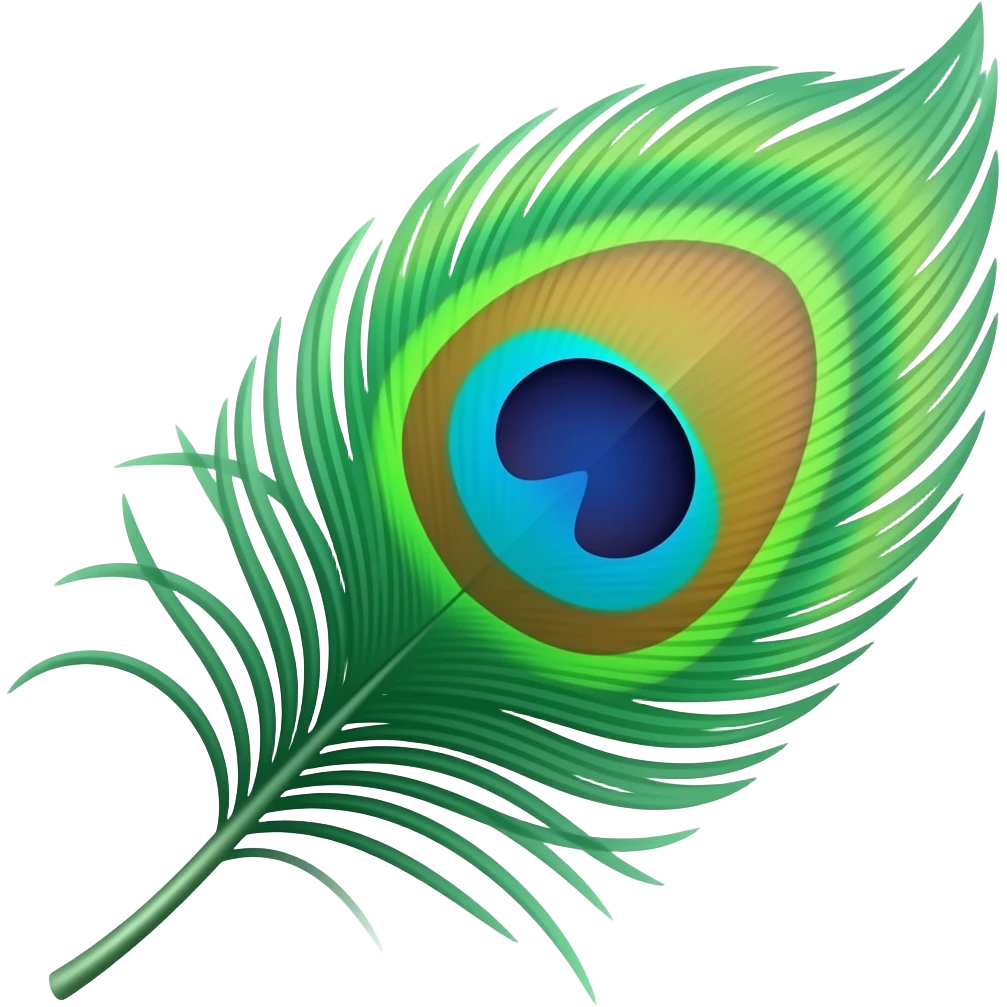 Peacock feather emoji