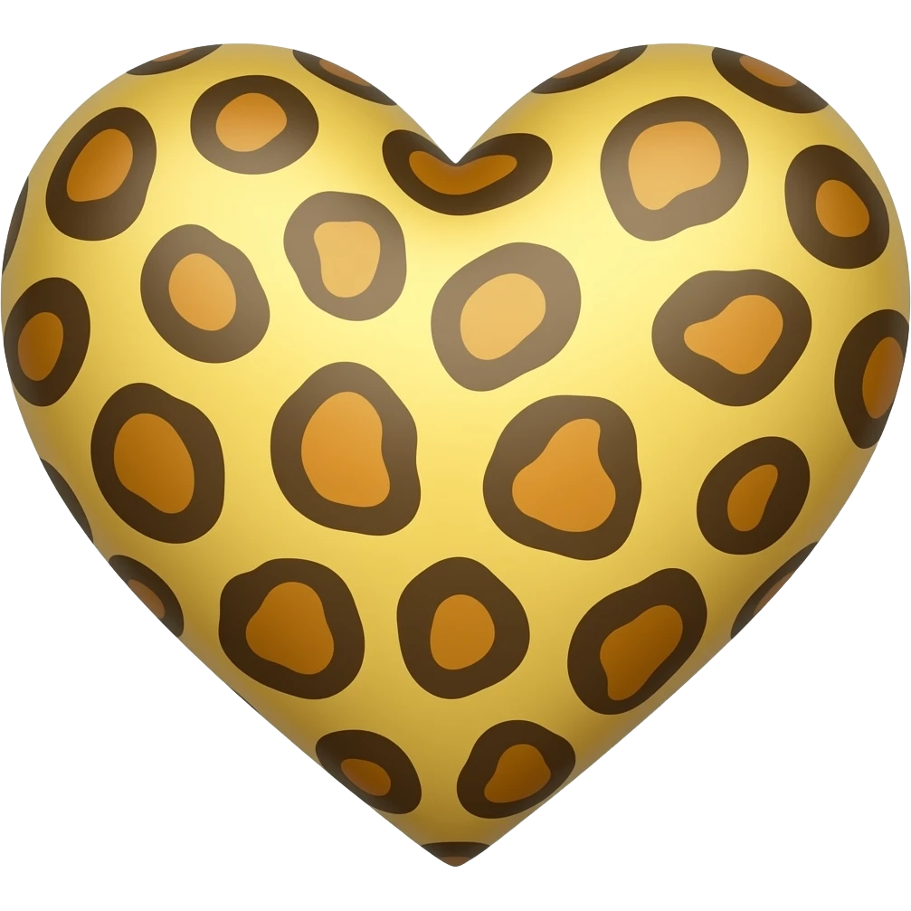 heart with cheetah spots on it blonde emoji