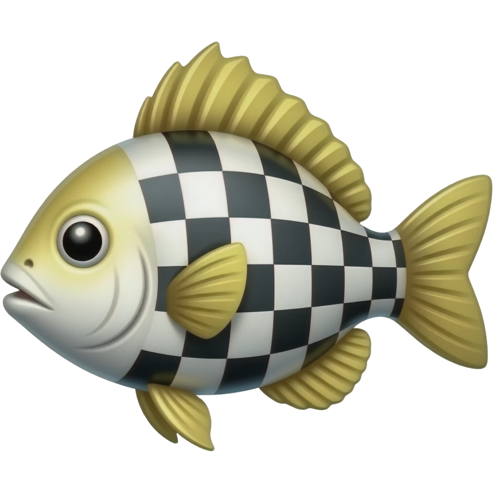 checkered fish emoji