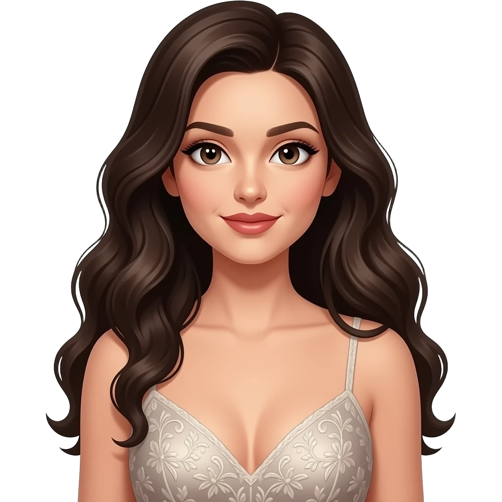 Mulher sexy com vestido elegante emoji