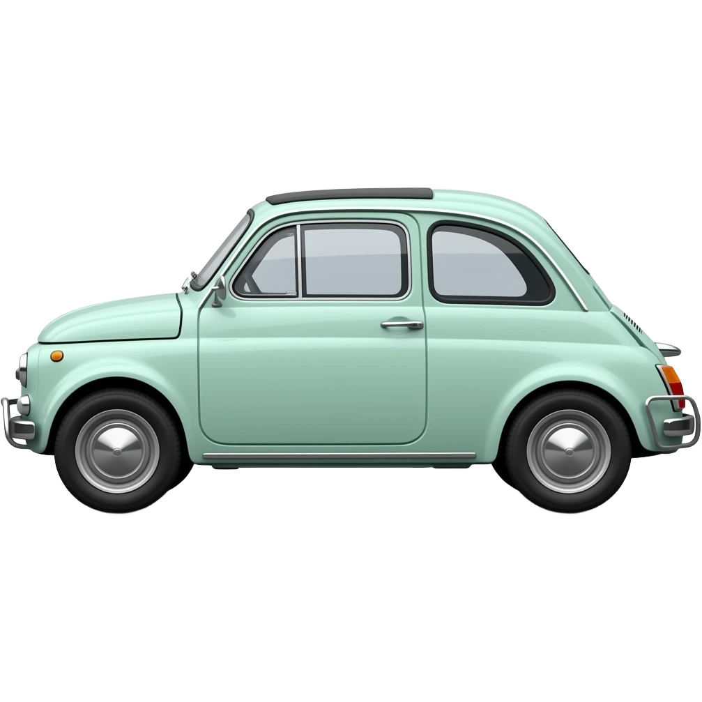 mint green fiat 500 twinair vintage 1957 total sideview emoji