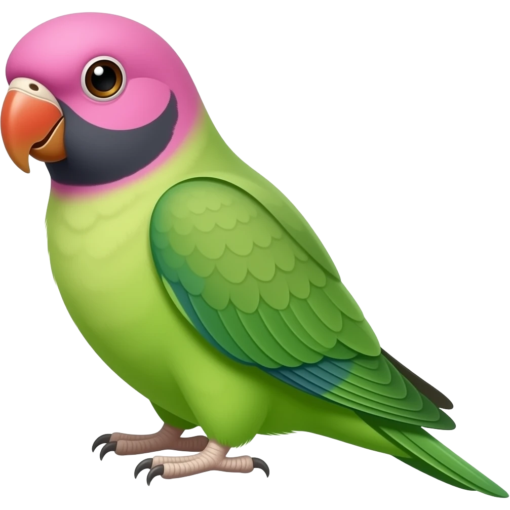 Pink ringed Parakeet emoji
