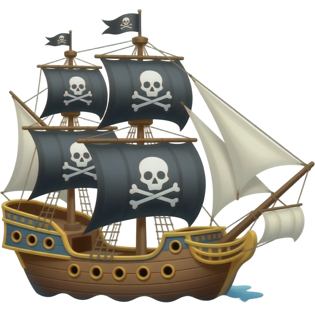 Large pirate ship emoji
