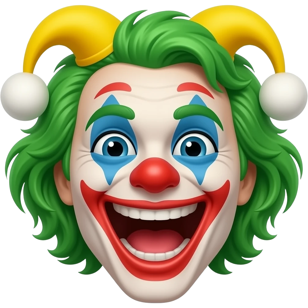 Mort de rire vert et jaune emoji