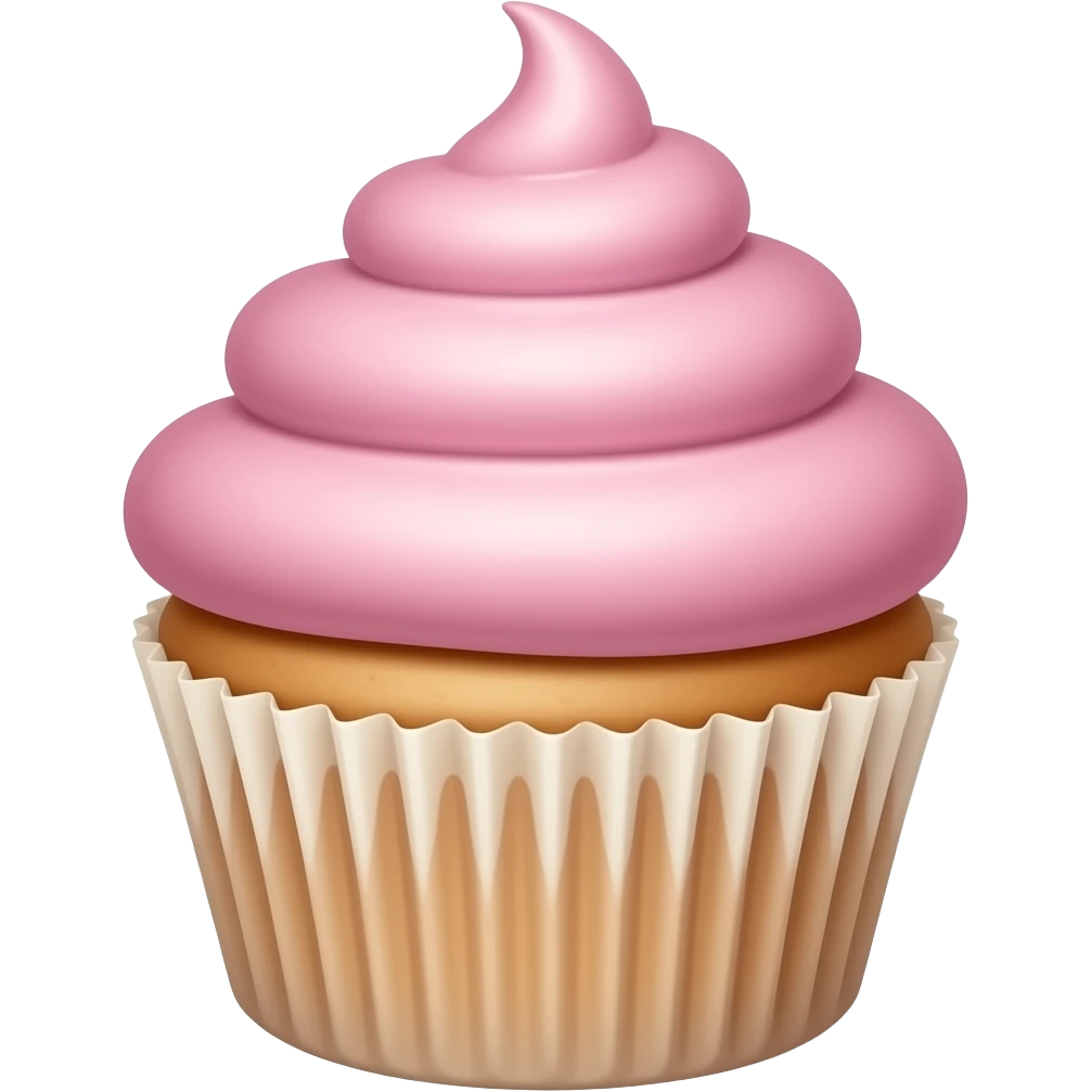 Cupcake with pink icing emoji