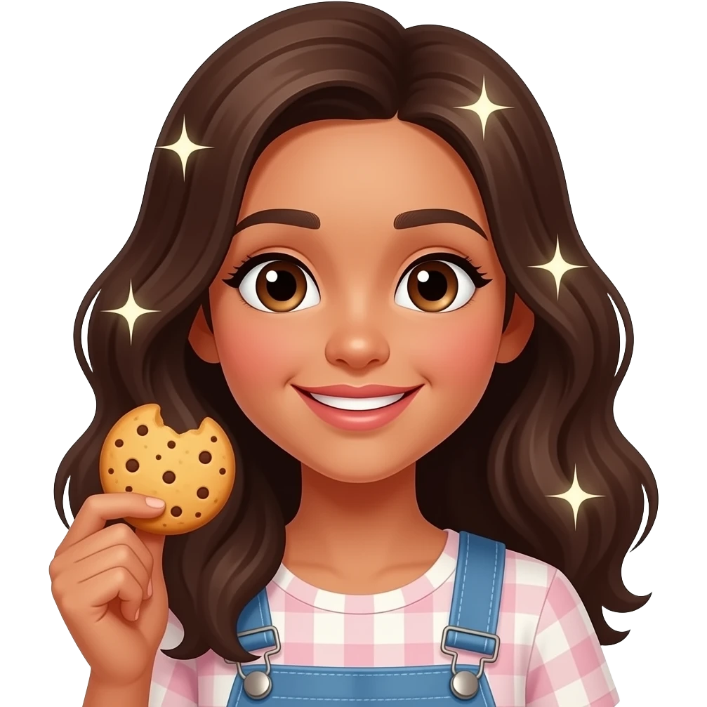 👧🏽+🍪+✨ emoji