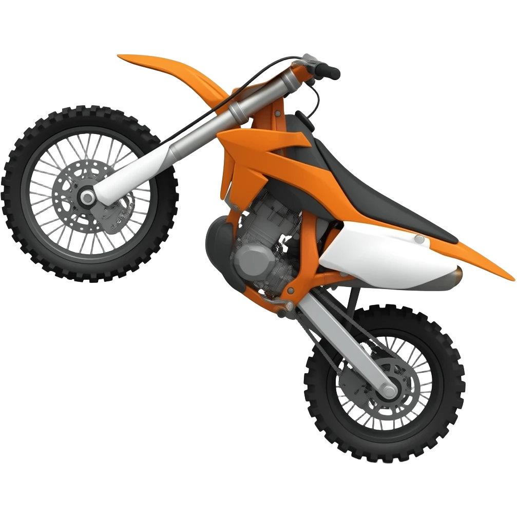 Orange Dirt bike wheelie emoji