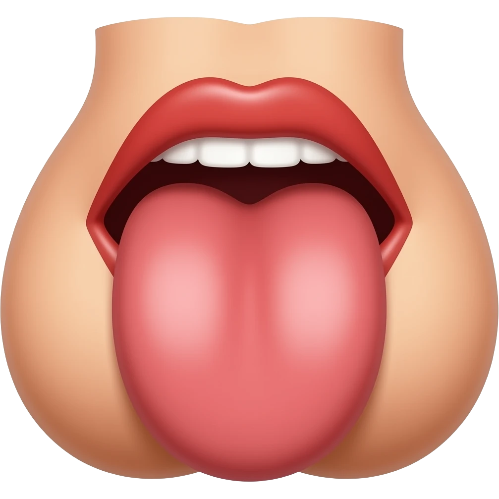 tongue in big ass emoji