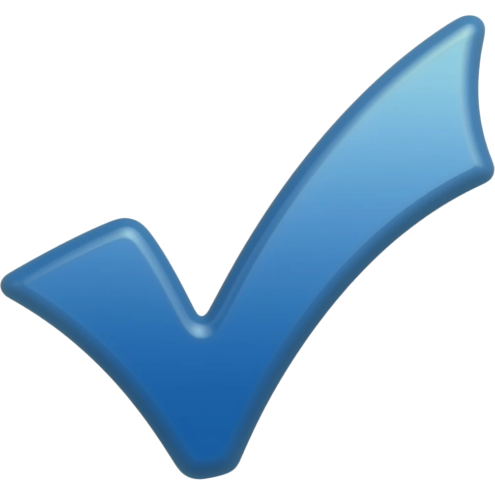 verified blue tick emoji