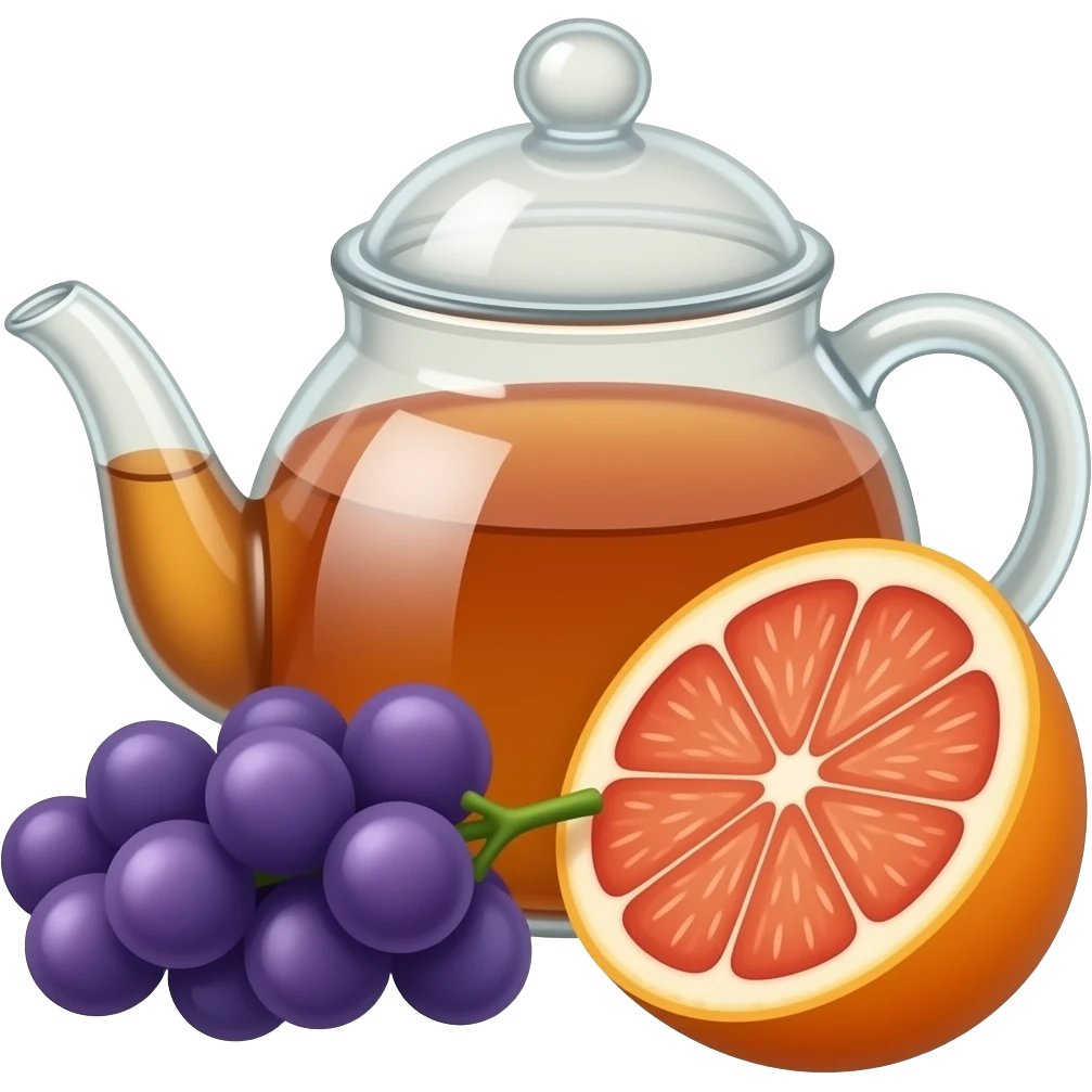 grape fruit tea emoji