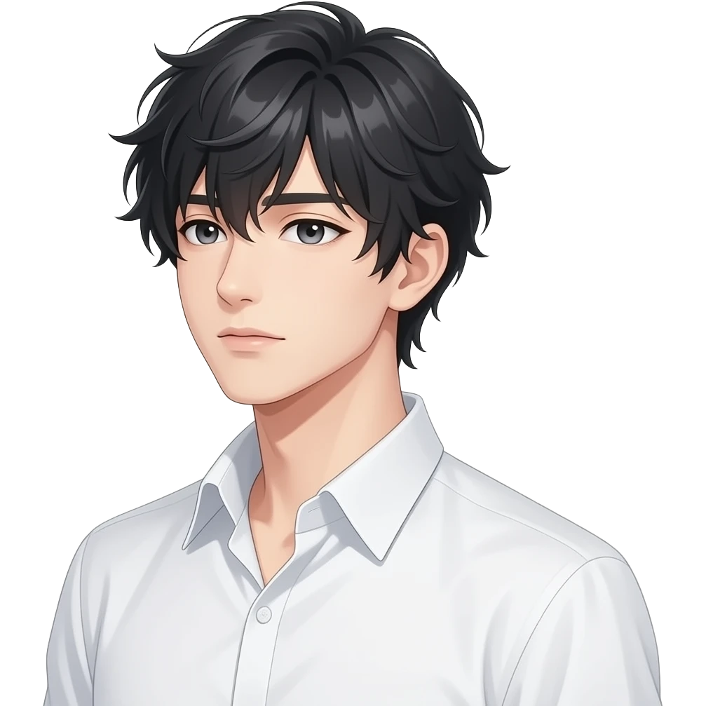 Norwegian handsome young romantic shoujo anime guy sad emoji