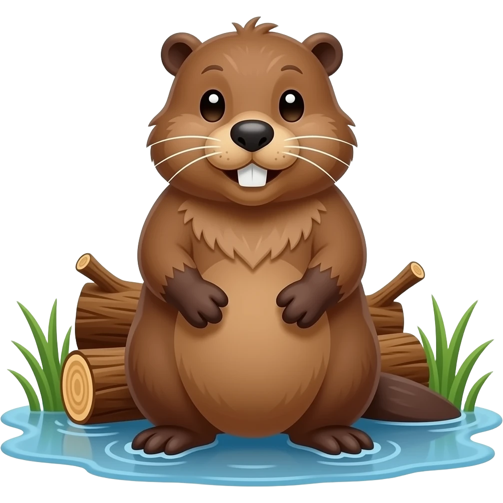 Beaver the water wood emoji