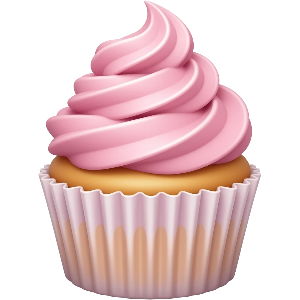 Cupcake with pink icing emoji