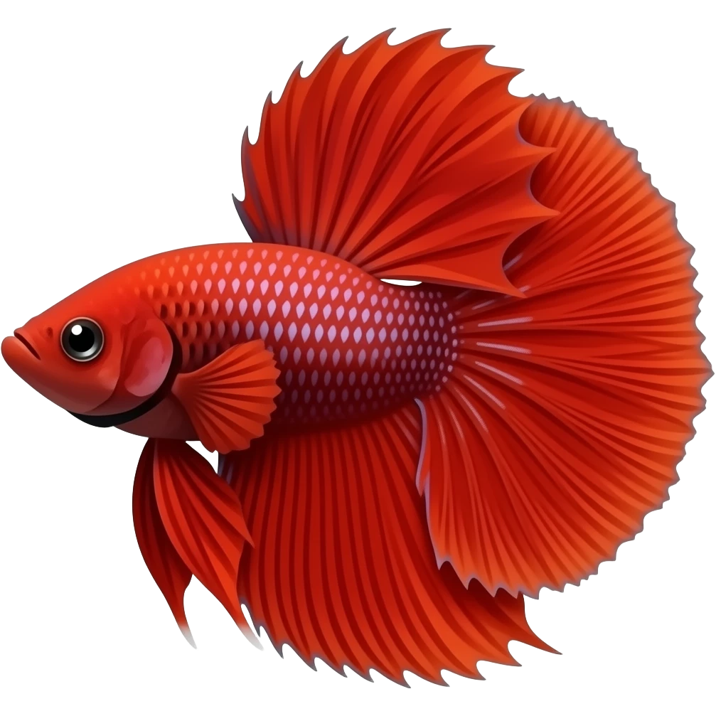 Red betta fish emoji