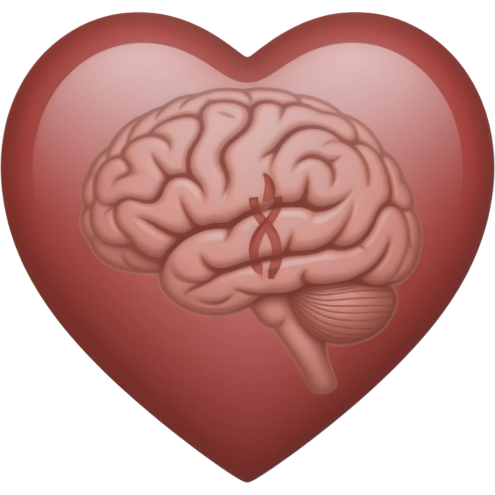 make something being engraved on a heart and a brain emoji