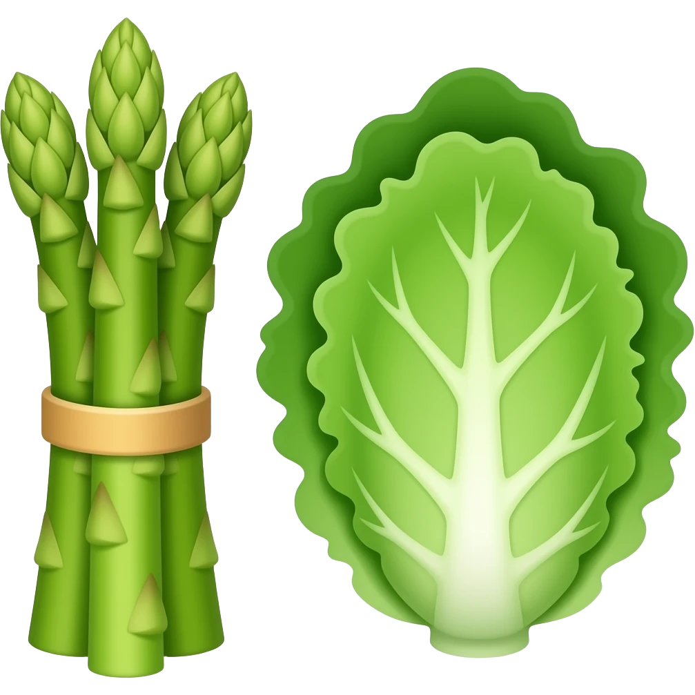 asparagus lettuce emoji