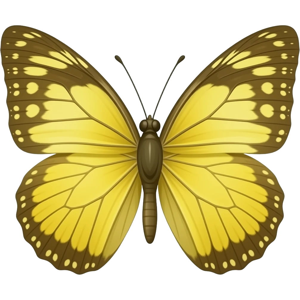 Butterfly in yellow colour emoji