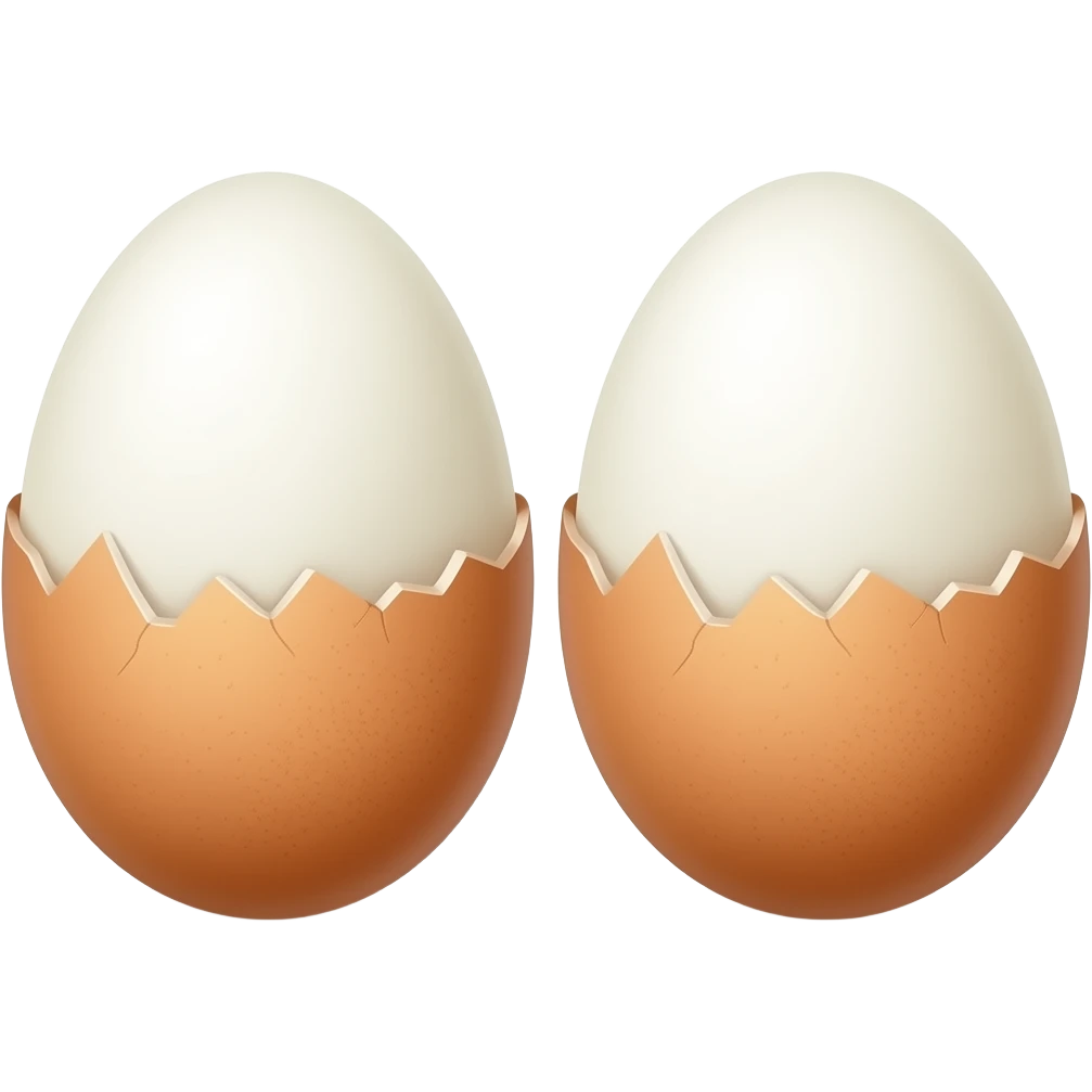 Two hard boiled eggs emoji