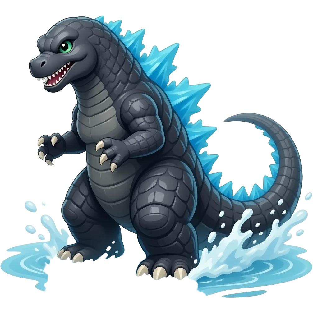 godzilla swimeng emoji