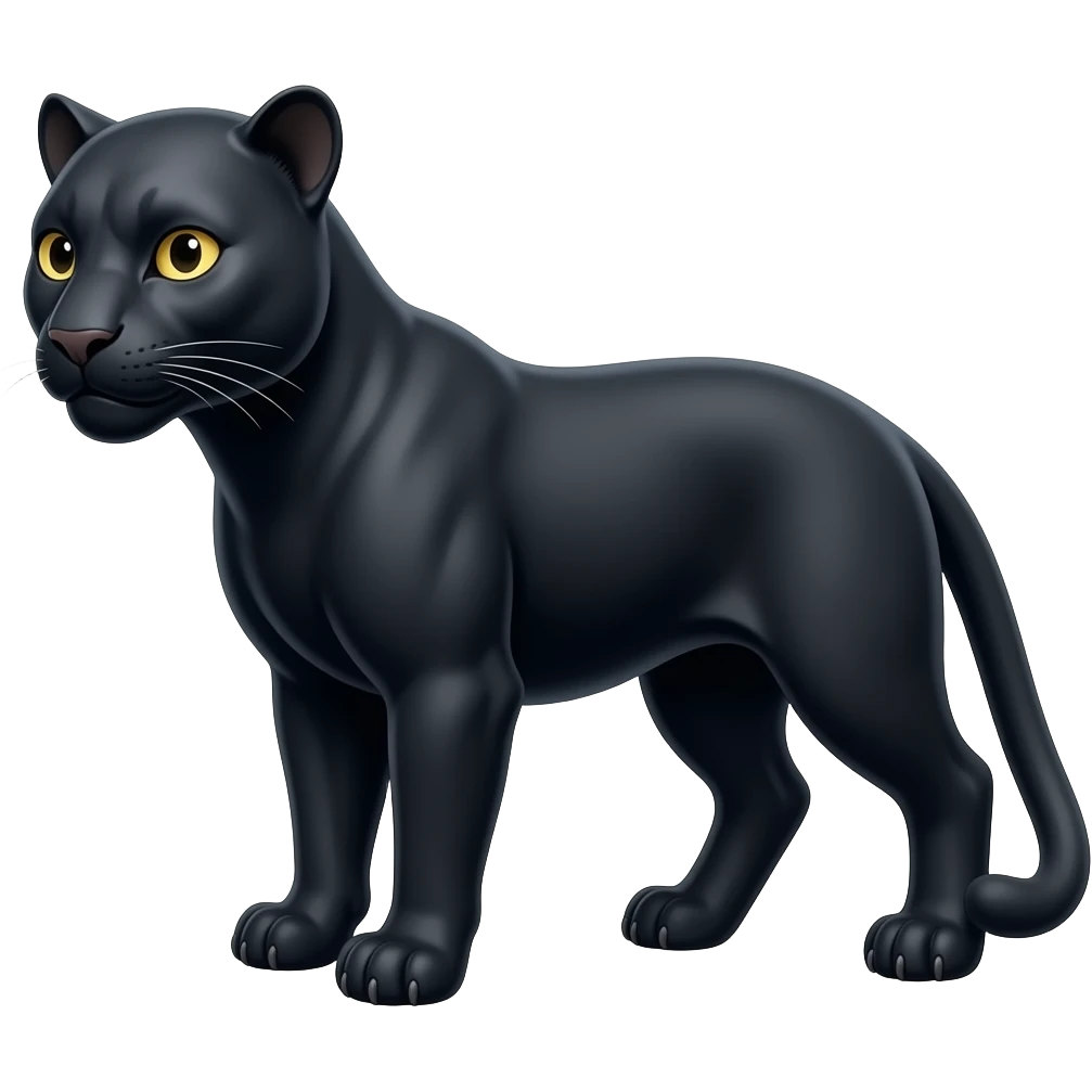 El animal pantera negra emoji