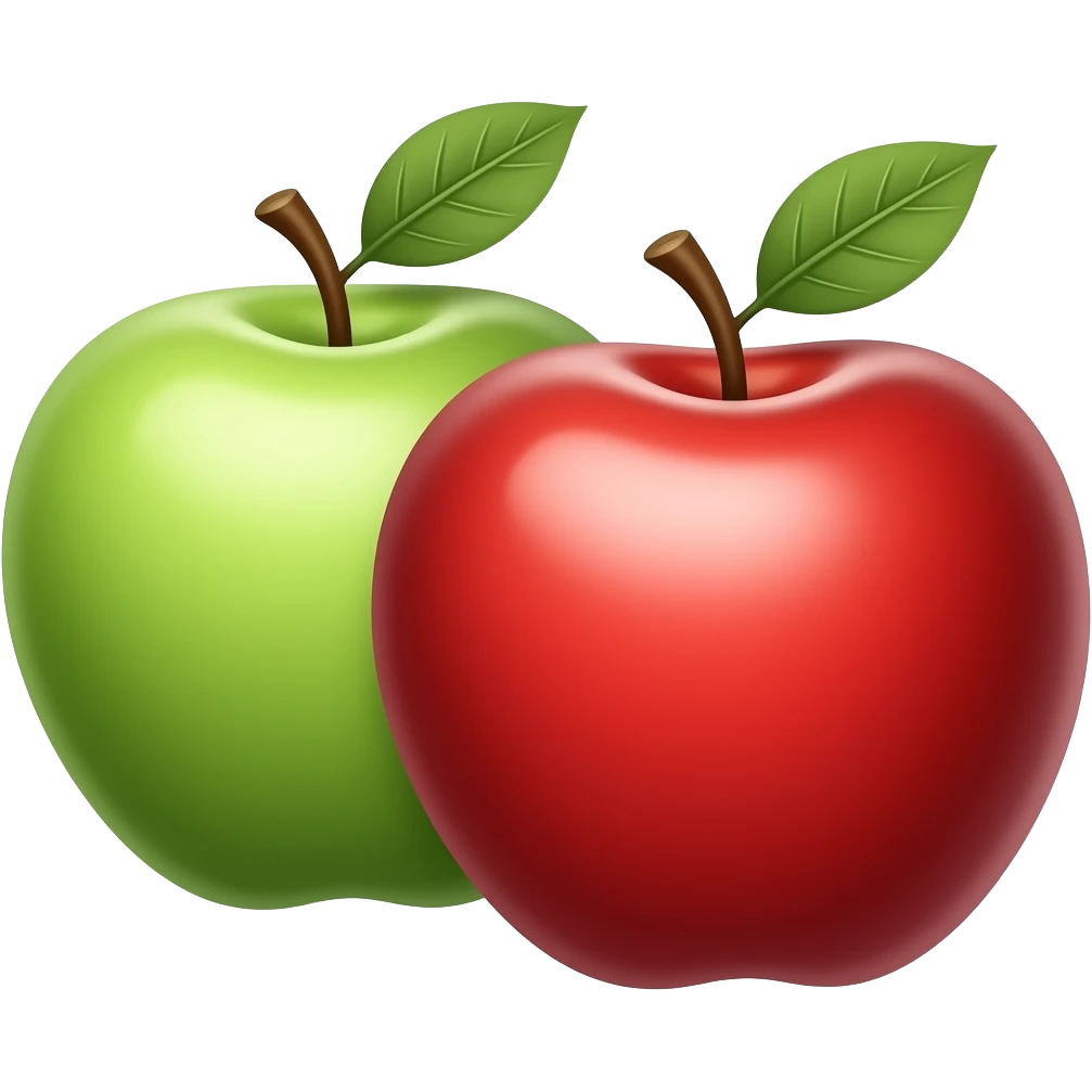 🍏 + 🍎 emoji