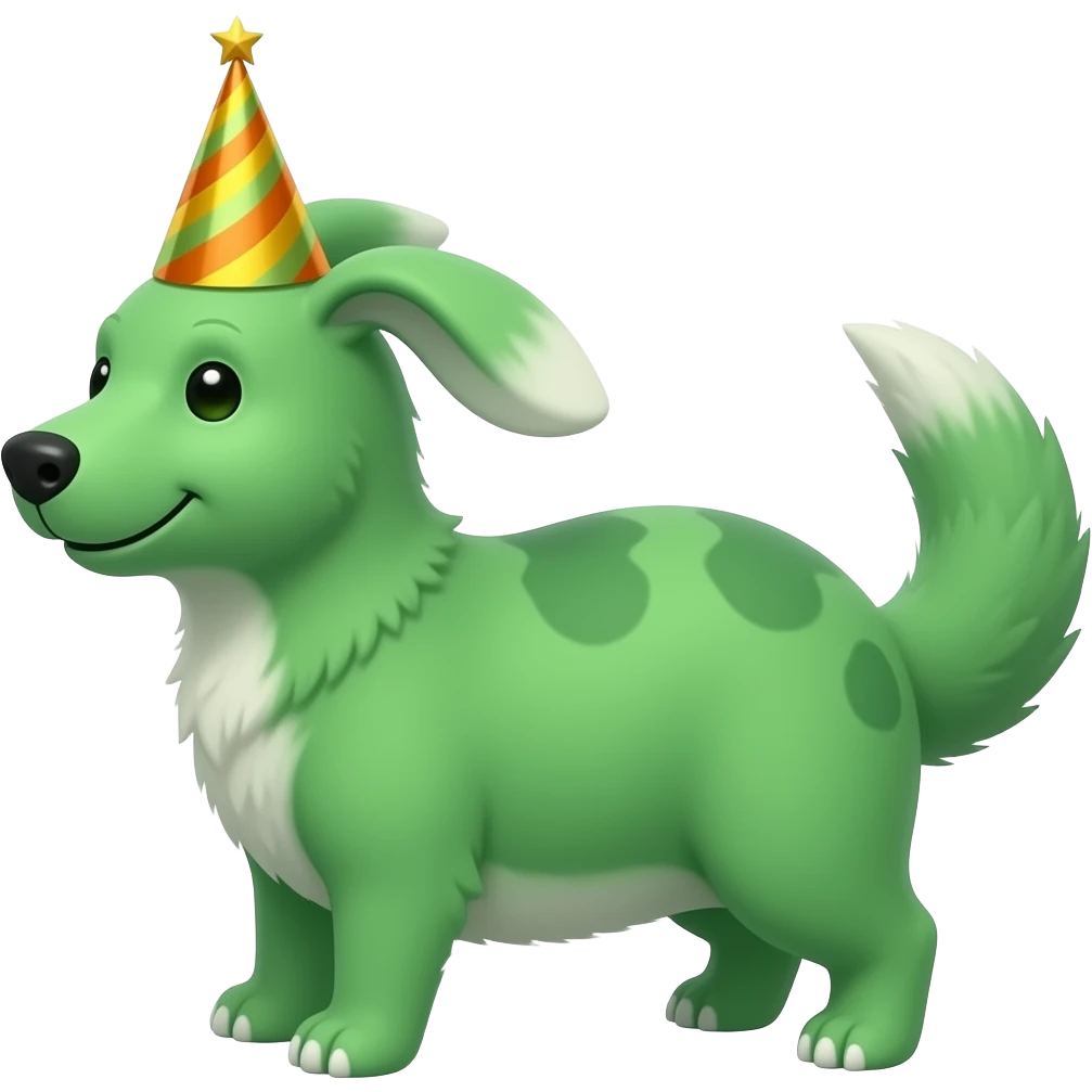 Party Hat Green Animals emoji