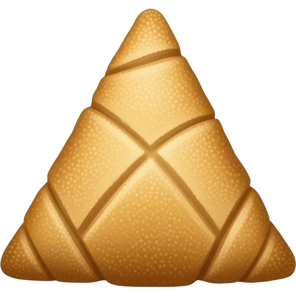 filled pastry triangle, one emoji