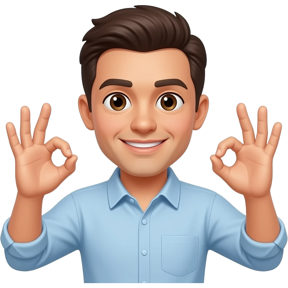 make two okay signs like your using both hands but loop the thumb and pointer fingers together emoji