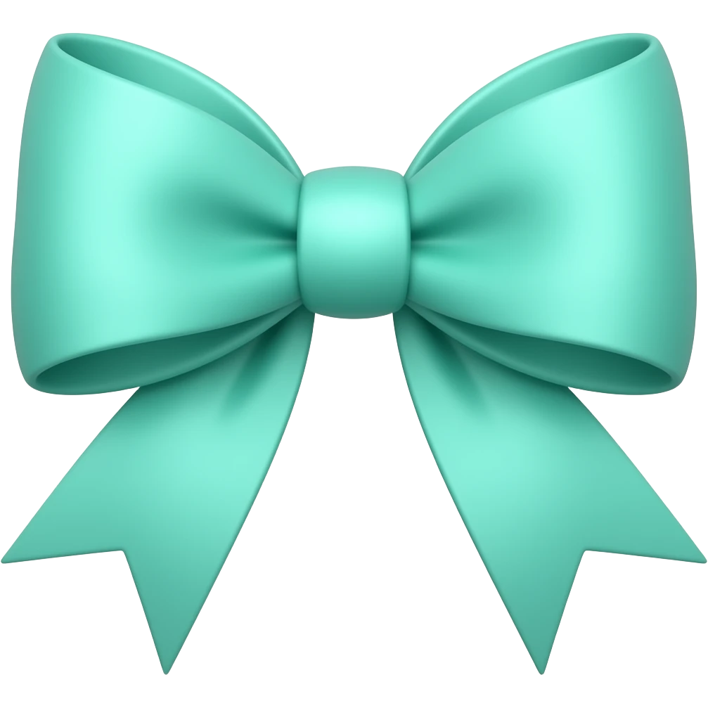 Mint bow emoji