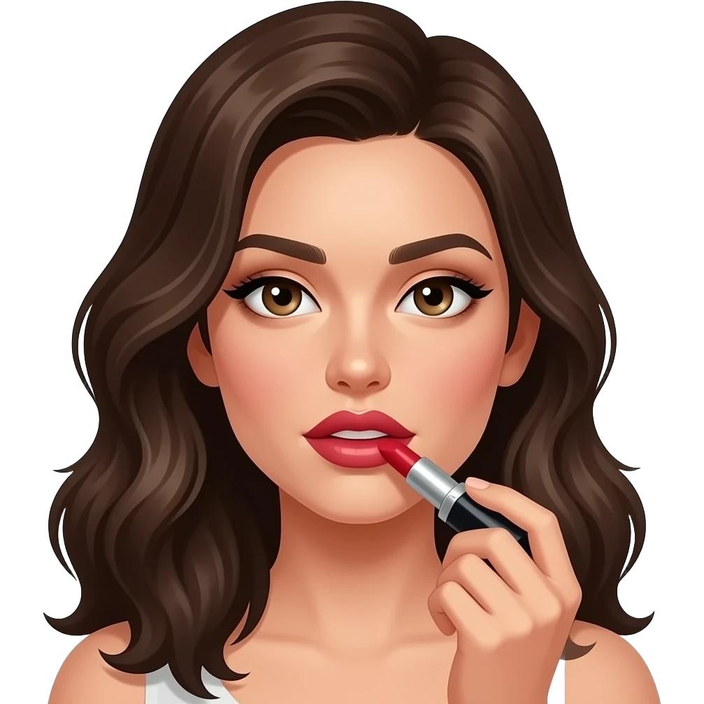 Sexi lengua mujer pintándose los labios con pintalabios 💄 emoji