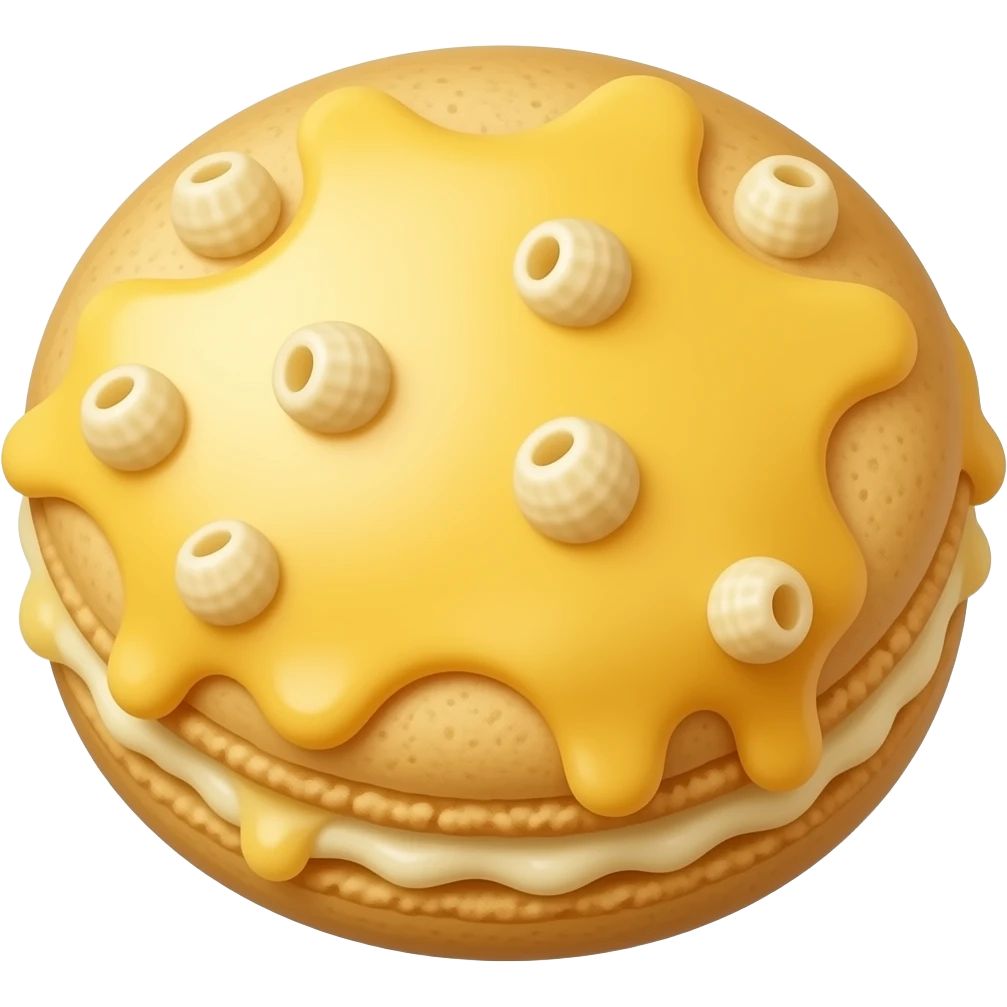 Makaron pokryty serem emoji