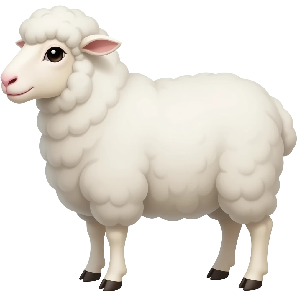 White wooly sheep emoji