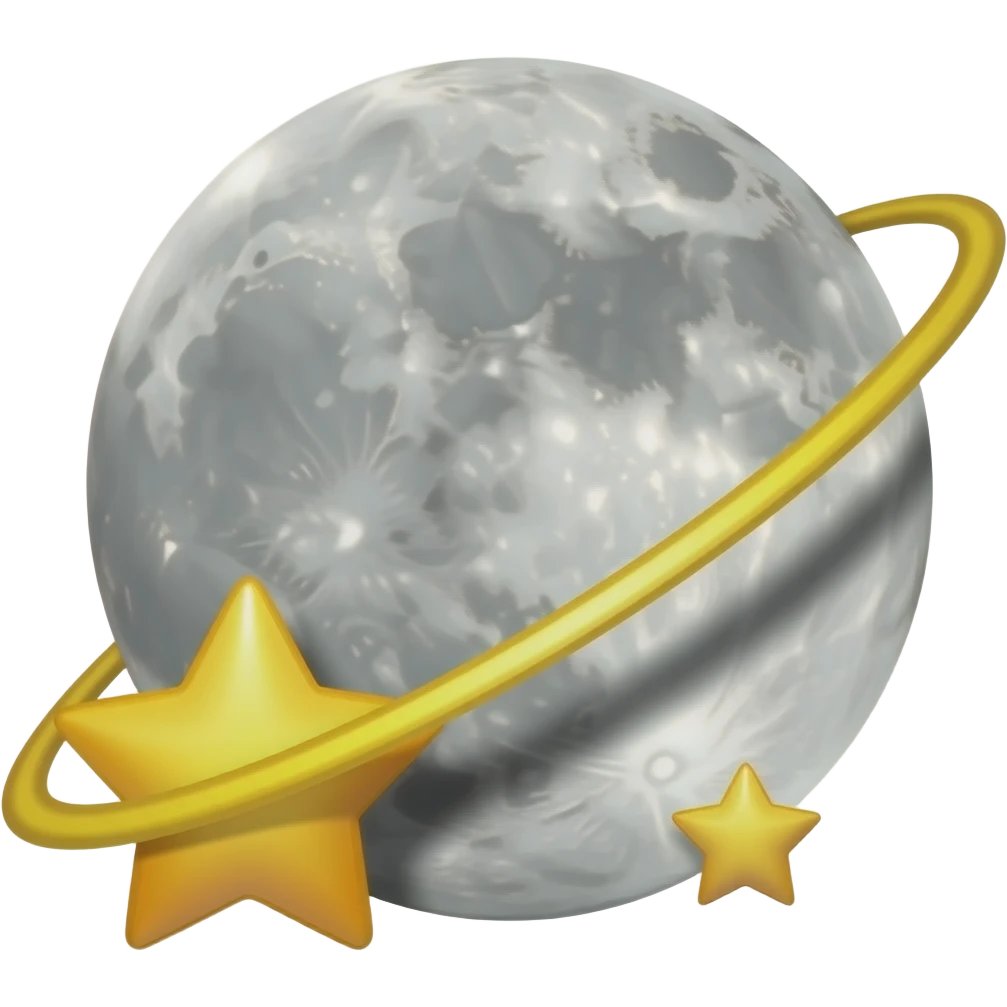2 звезды вращаются вокруг луны emoji