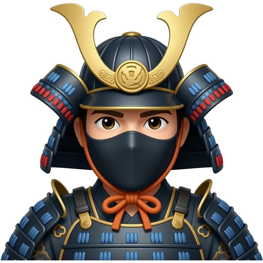 Samurai hide face emoji