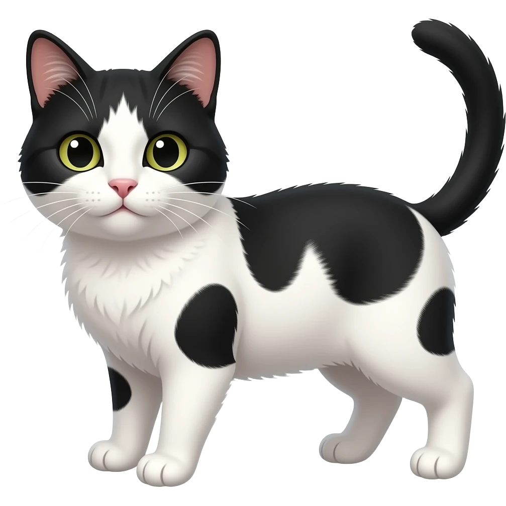 White and black cat emoji