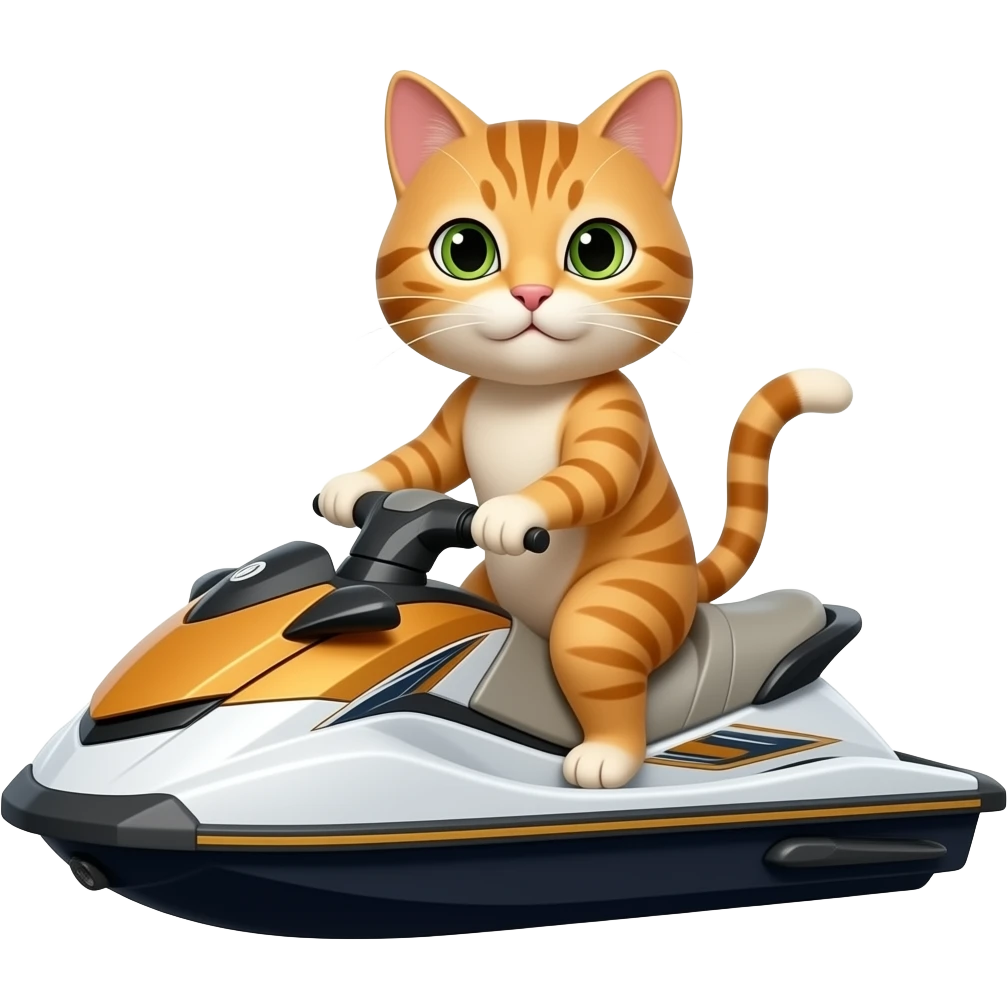 cat on a jetski emoji