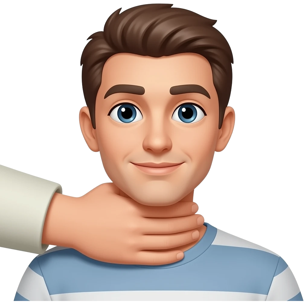 Dom hand around submissive neck emoji