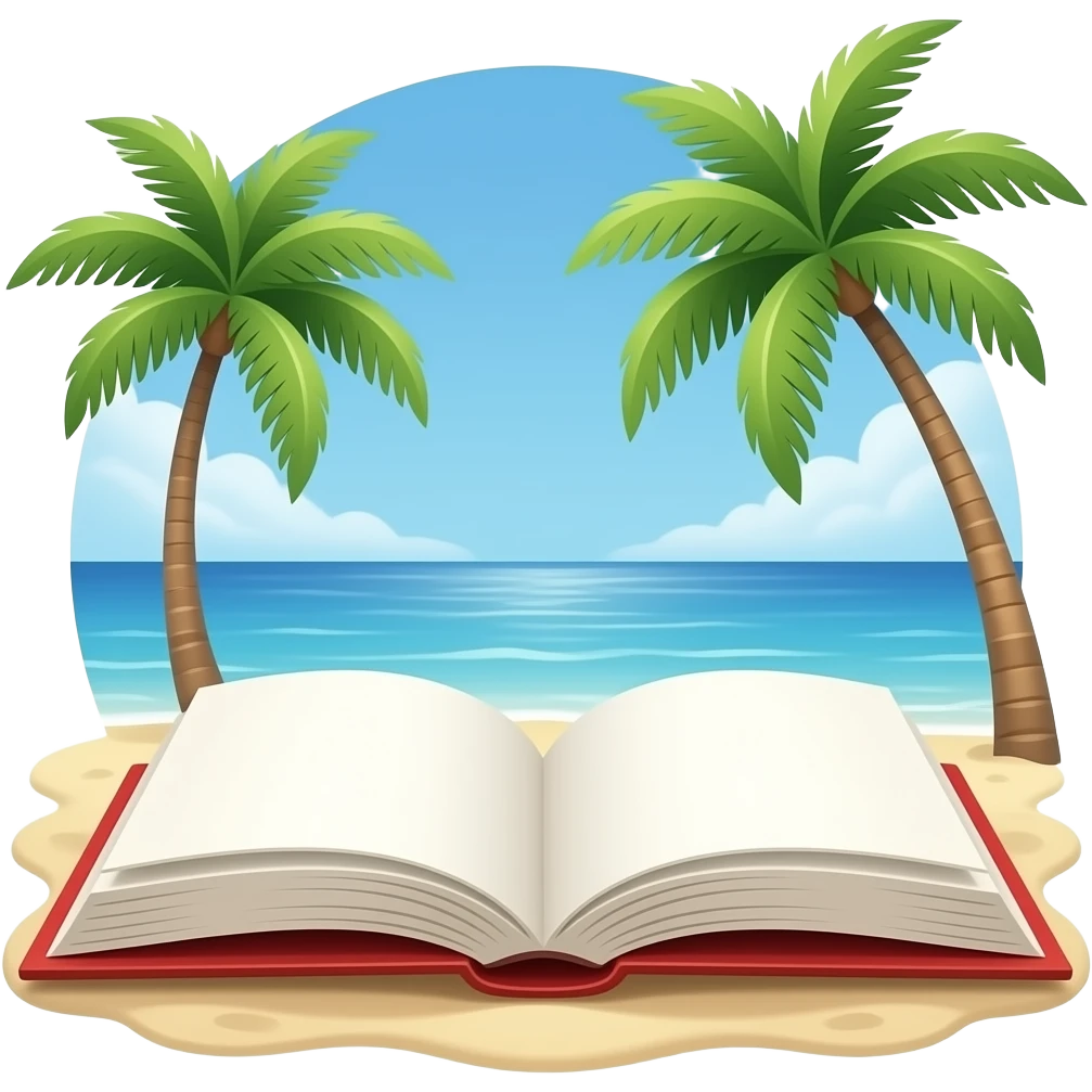 Beach book emoji