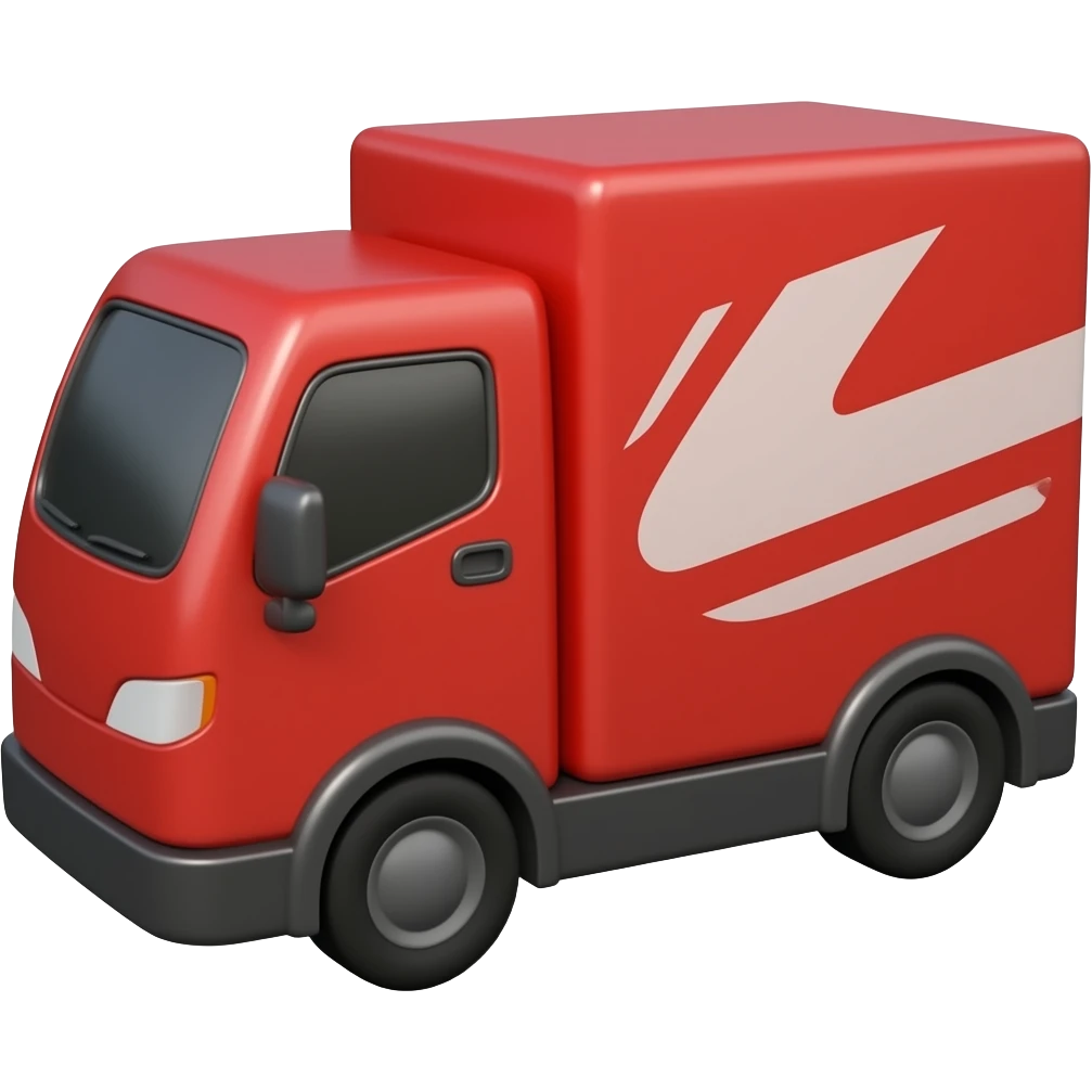 Red horizontal delivery robot emoji