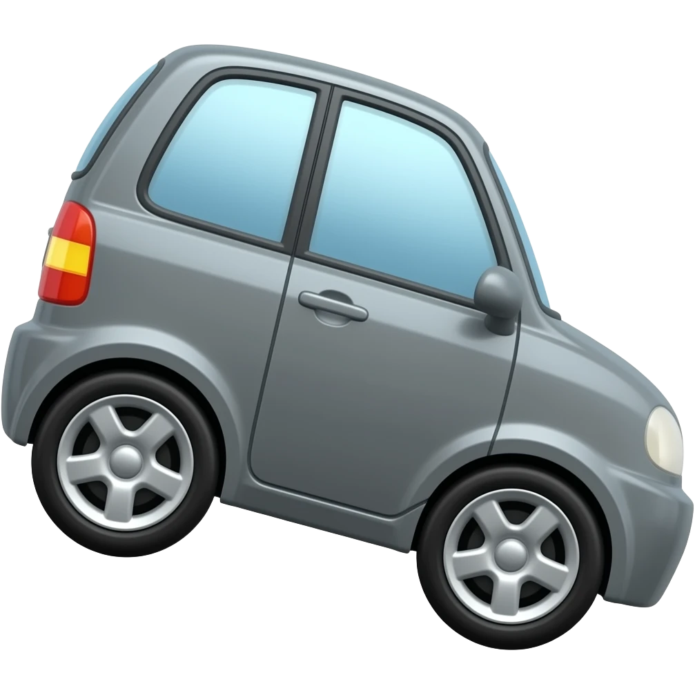 car slightly tilted emoji
