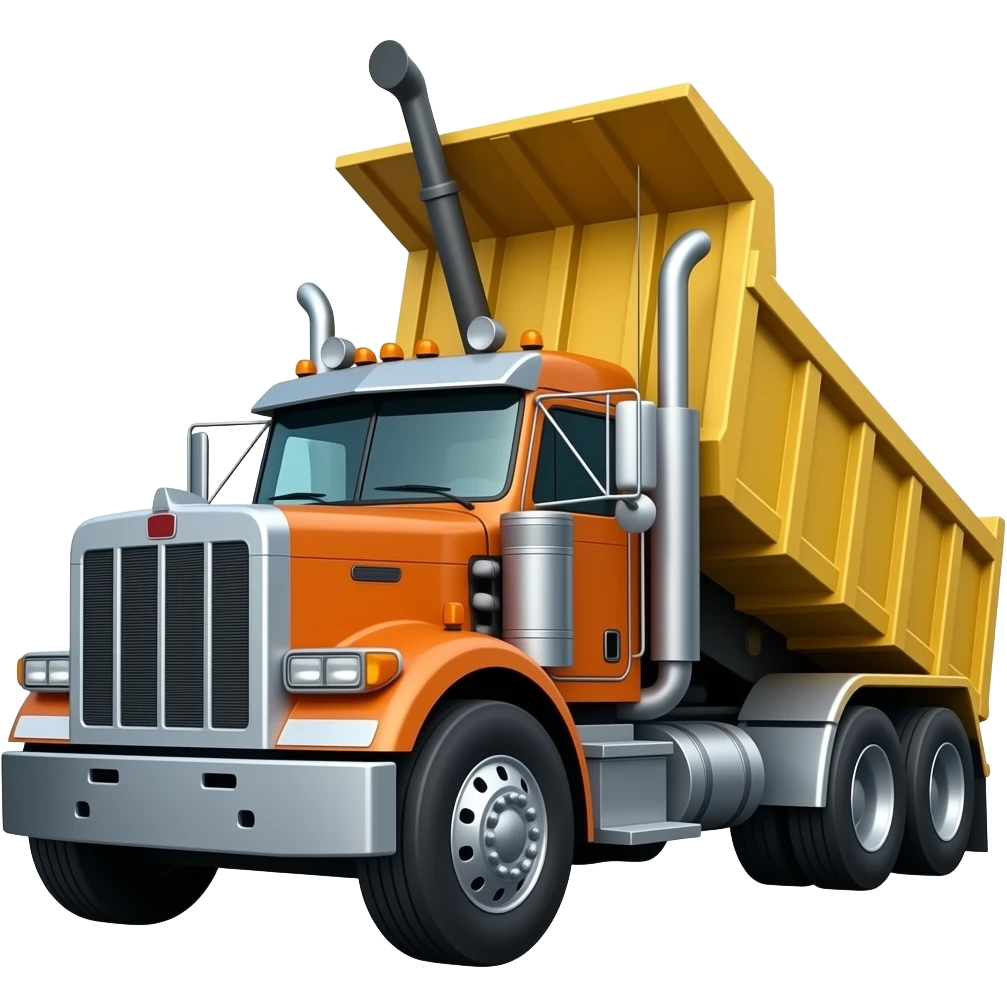 A peterbelt dump truck emoji emoji