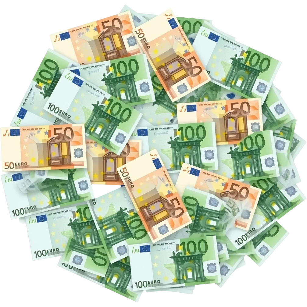 big pile of euros emoji