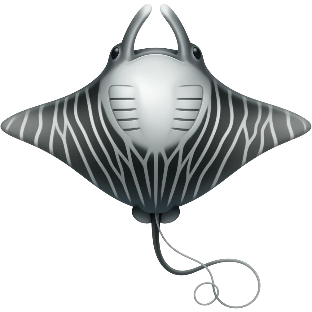 Manta rayas emoji
