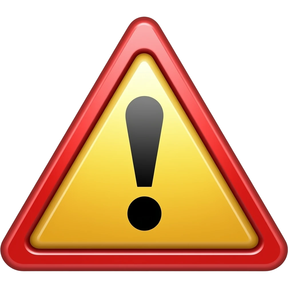 warning sign no ouline emoji