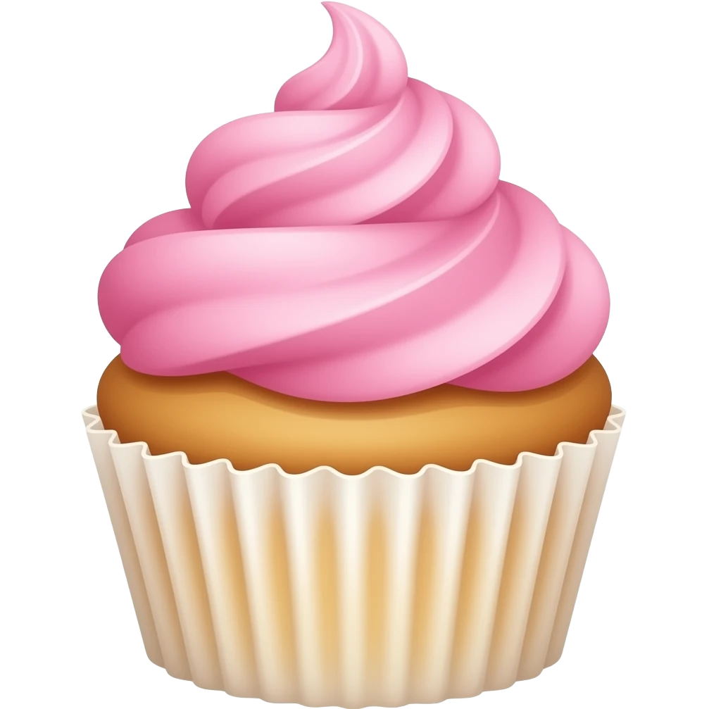 Cupcake with pink icing emoji