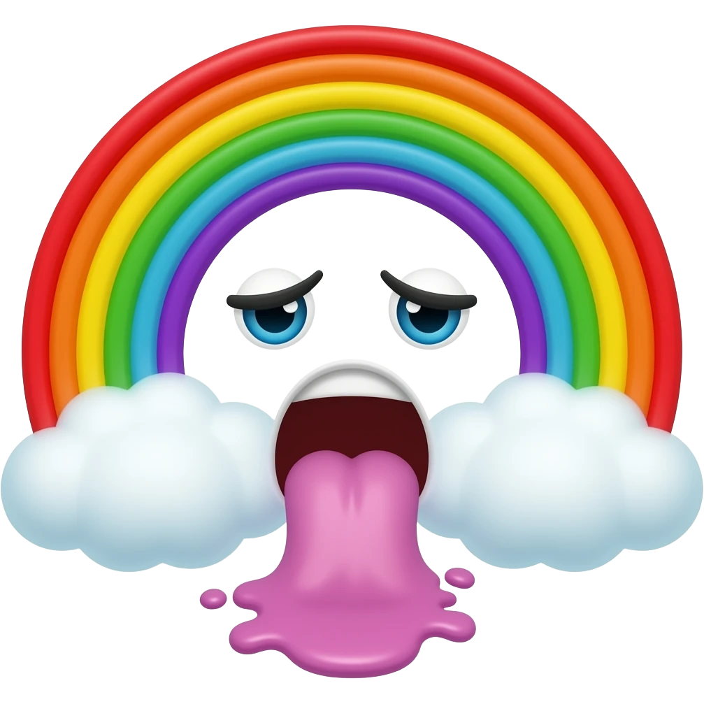 🤮+🌈 emoji