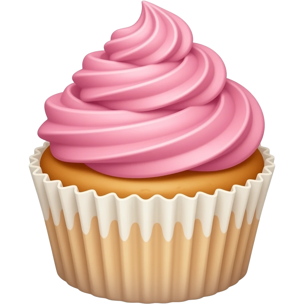 Cupcake with pink icing emoji