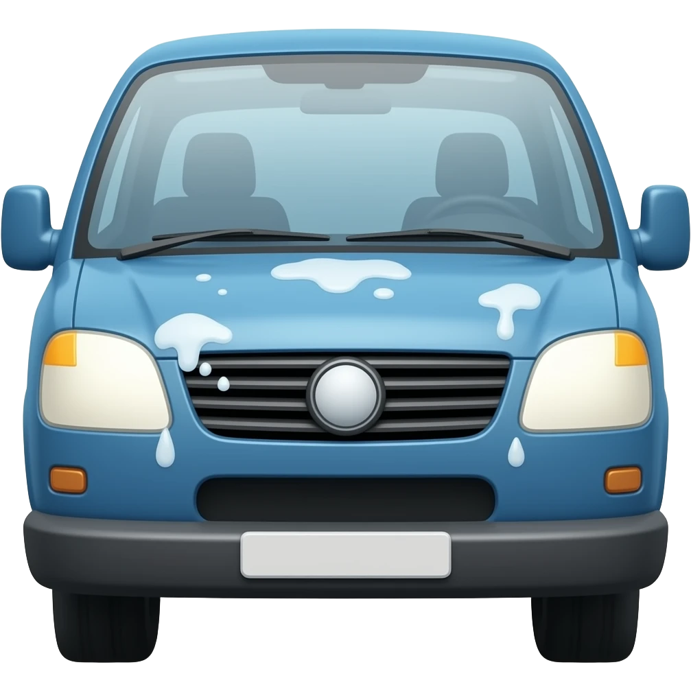 cleaning van blue emoji
